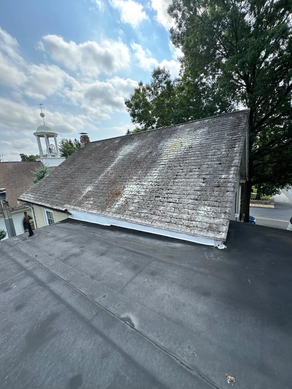 Textured Bronze Roof and Flat Membrane Installation in Hershey, Hershey, PA, photo 2