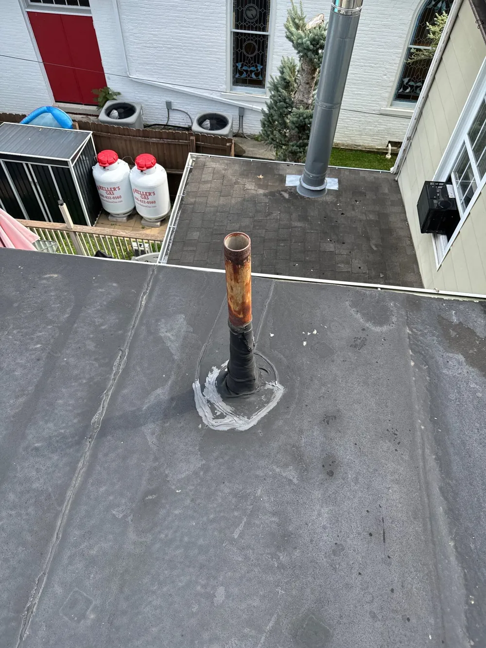 Textured Bronze Roof and Flat Membrane Installation in Hershey, Hershey, PA, photo 11