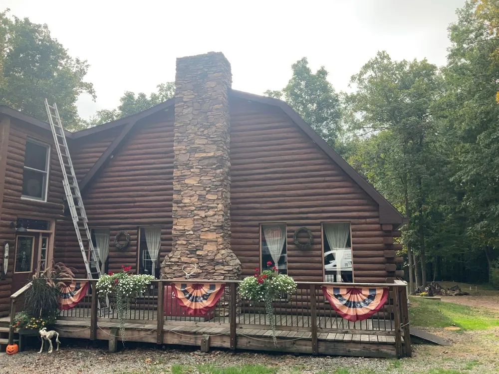 Log Cabin Standing Seam Metal Roof and Skylight Replacement, Halifax, PA, photo 9
