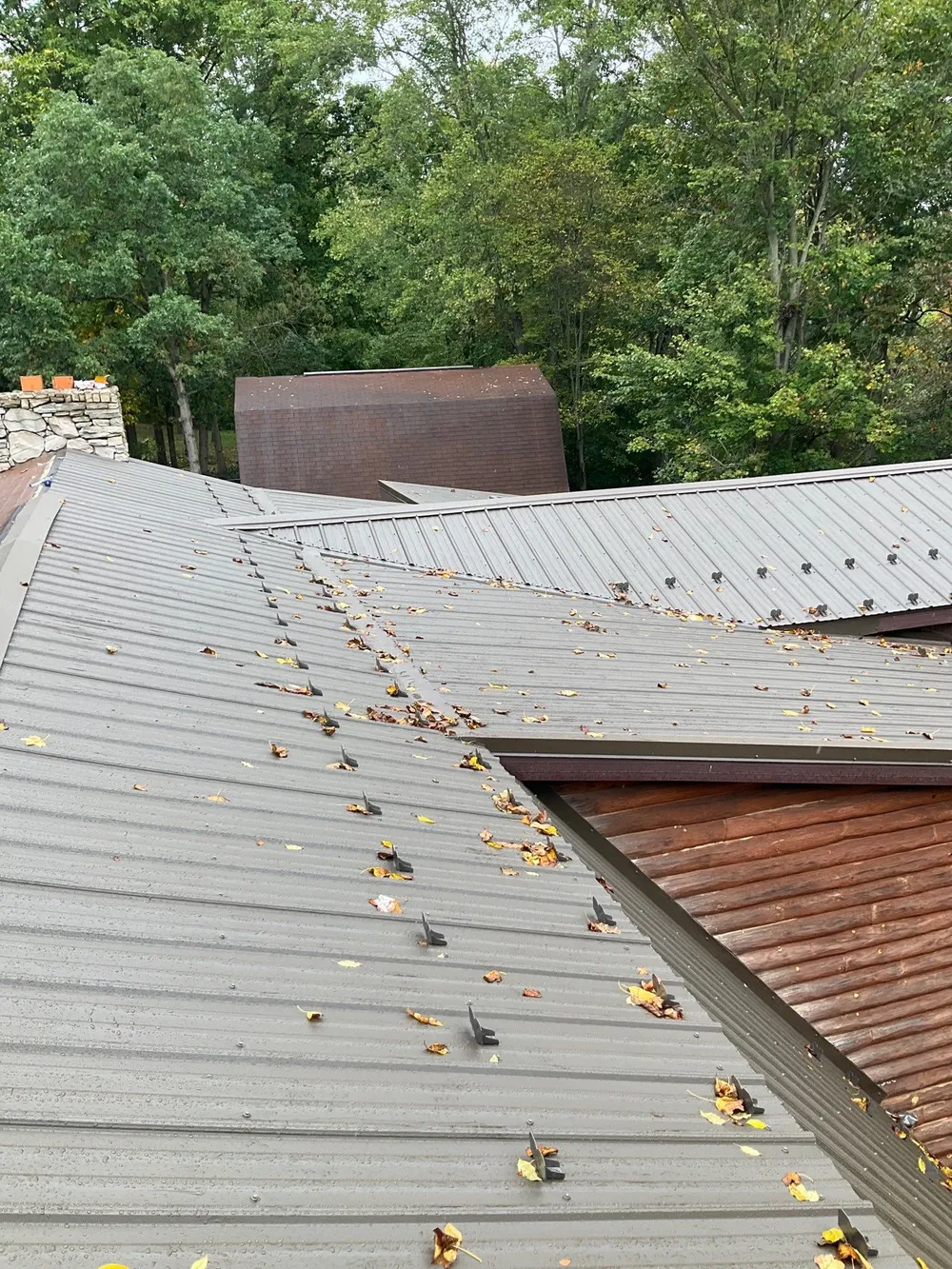 Log Cabin Standing Seam Metal Roof and Skylight Replacement, Halifax, PA, photo 2