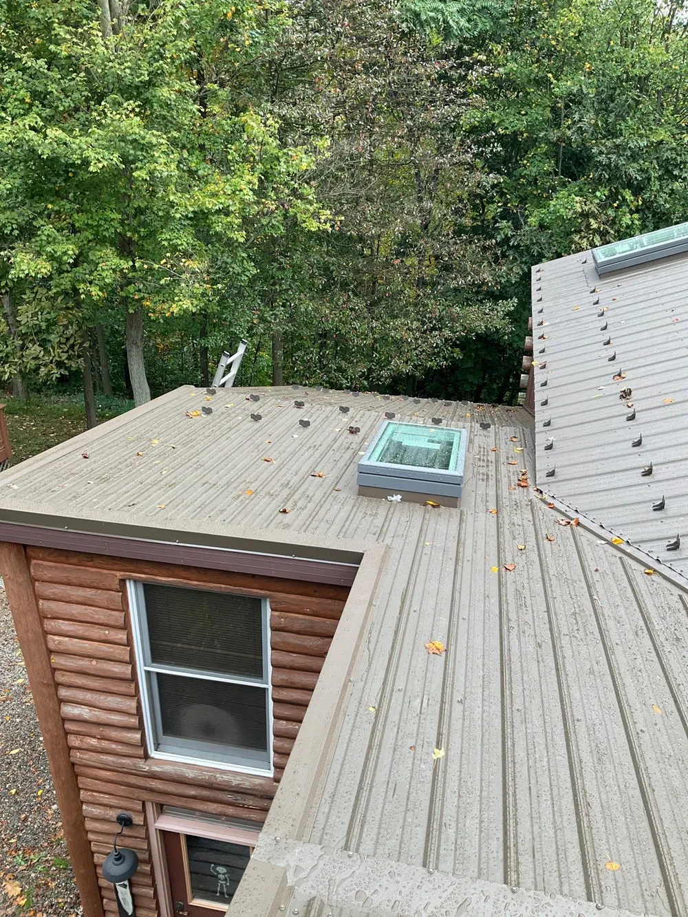 Log Cabin Standing Seam Metal Roof and Skylight Replacement, Halifax, PA, photo 6