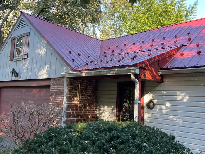 Red Metal Roofing Installation and Trim Restoration in Bernville