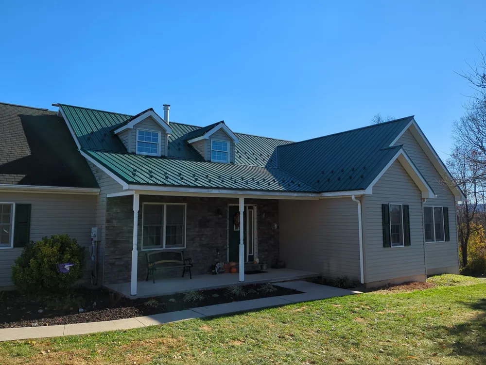 Green  Metal Roof and Custom Covered Deck in Duncannon, Duncannon, PA, photo 3