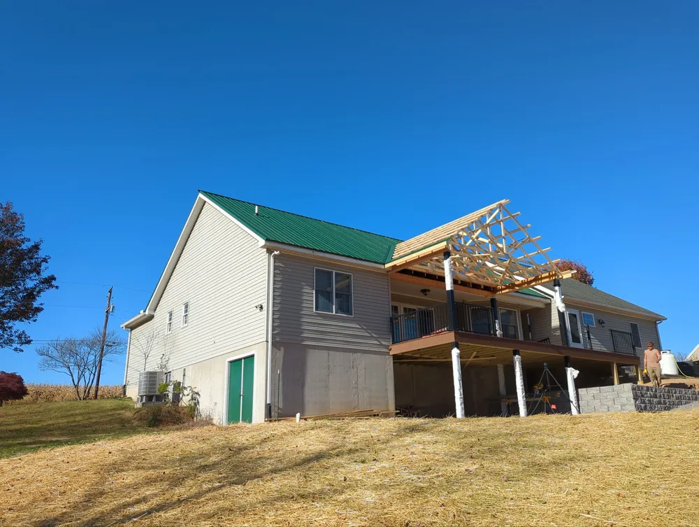 Green  Metal Roof and Custom Covered Deck in Duncannon, Duncannon, PA, photo 12