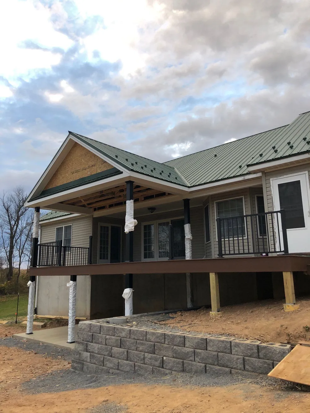 Green  Metal Roof and Custom Covered Deck in Duncannon, Duncannon, PA, photo 2
