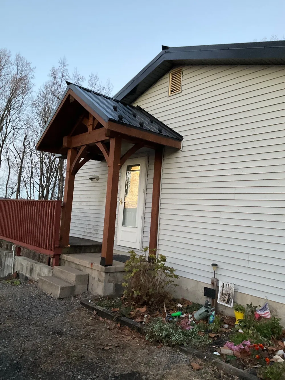 Dalmatia Metal Roofing and Custom Timber Entry Portico, Dalmatia, PA, photo 1