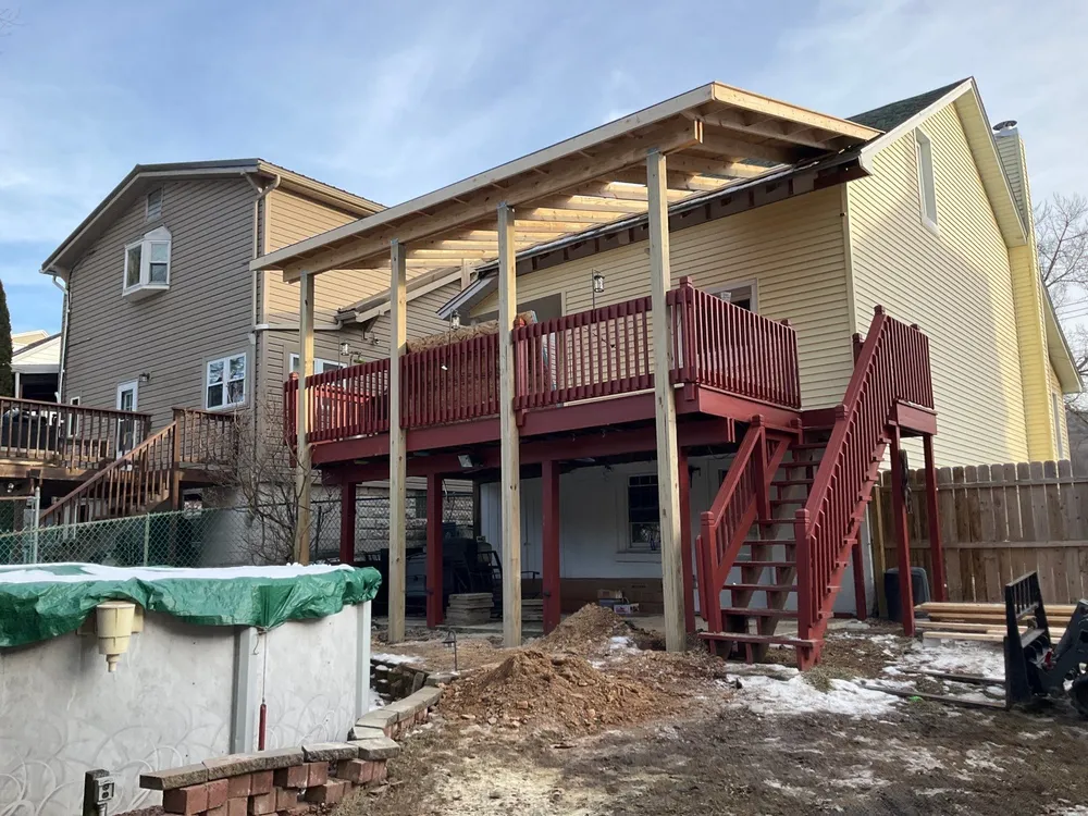 Porch roof Add-On and House Re-Single, Pottsville, PA, photo 4