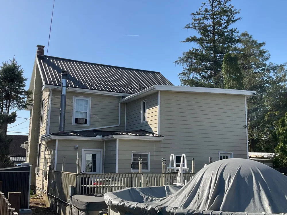 Textured Bronze Roof and Flat Membrane Installation in Hershey, Hershey, PA, photo 9