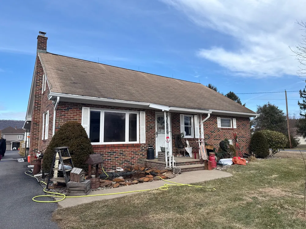 Tan Metal Roof and Gutter Replacement for Valley View Home, Valley View, PA, photo 3