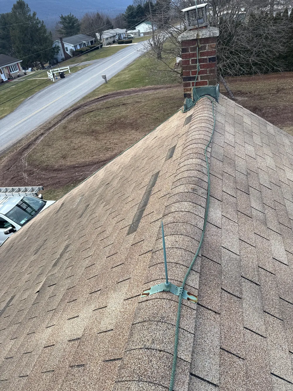 Tan Metal Roof and Gutter Replacement for Valley View Home, Valley View, PA, photo 2