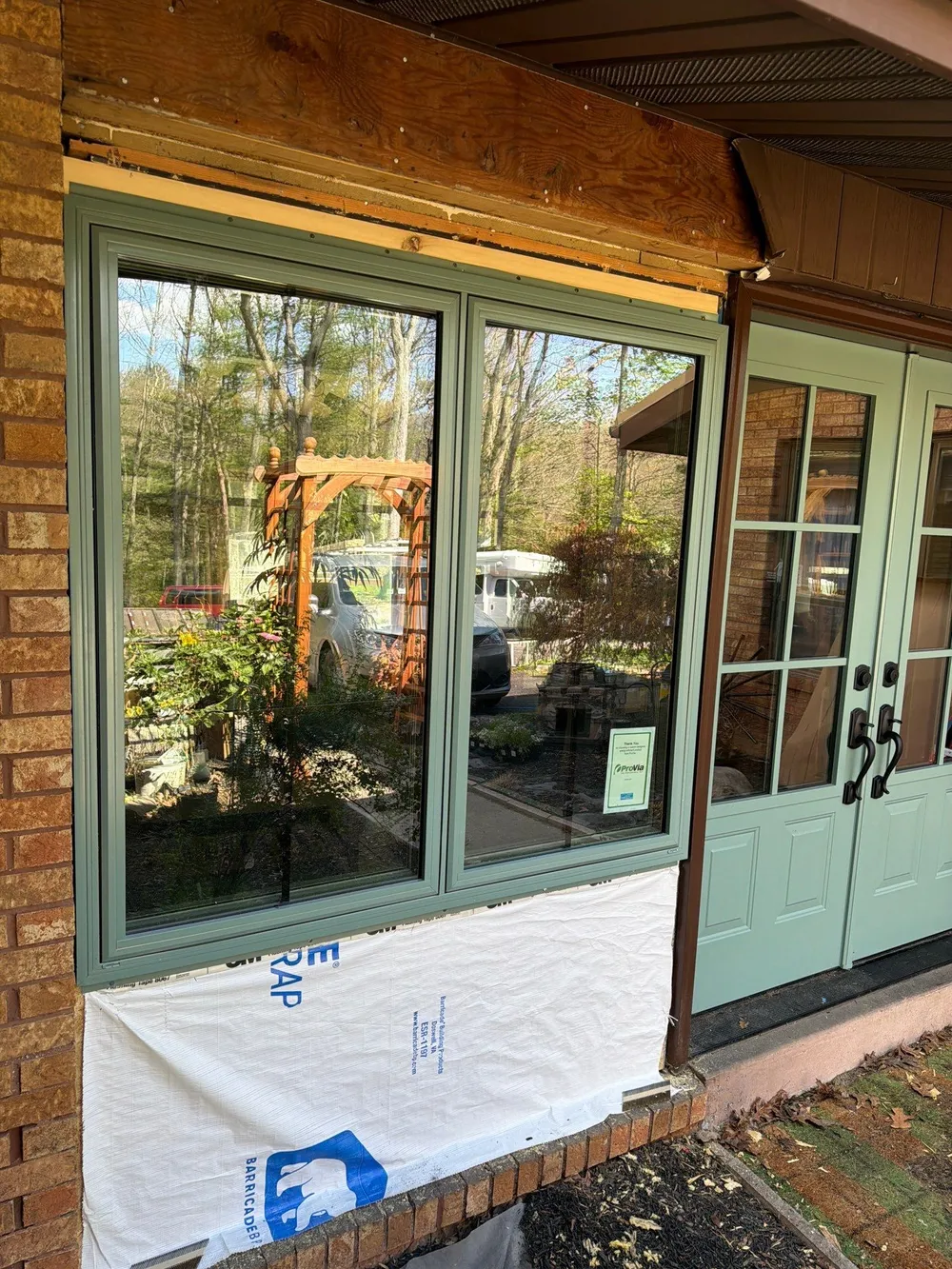 Sage Green Entry Door Replacement and Window Installation in Lykens, Lykens, PA, photo 6