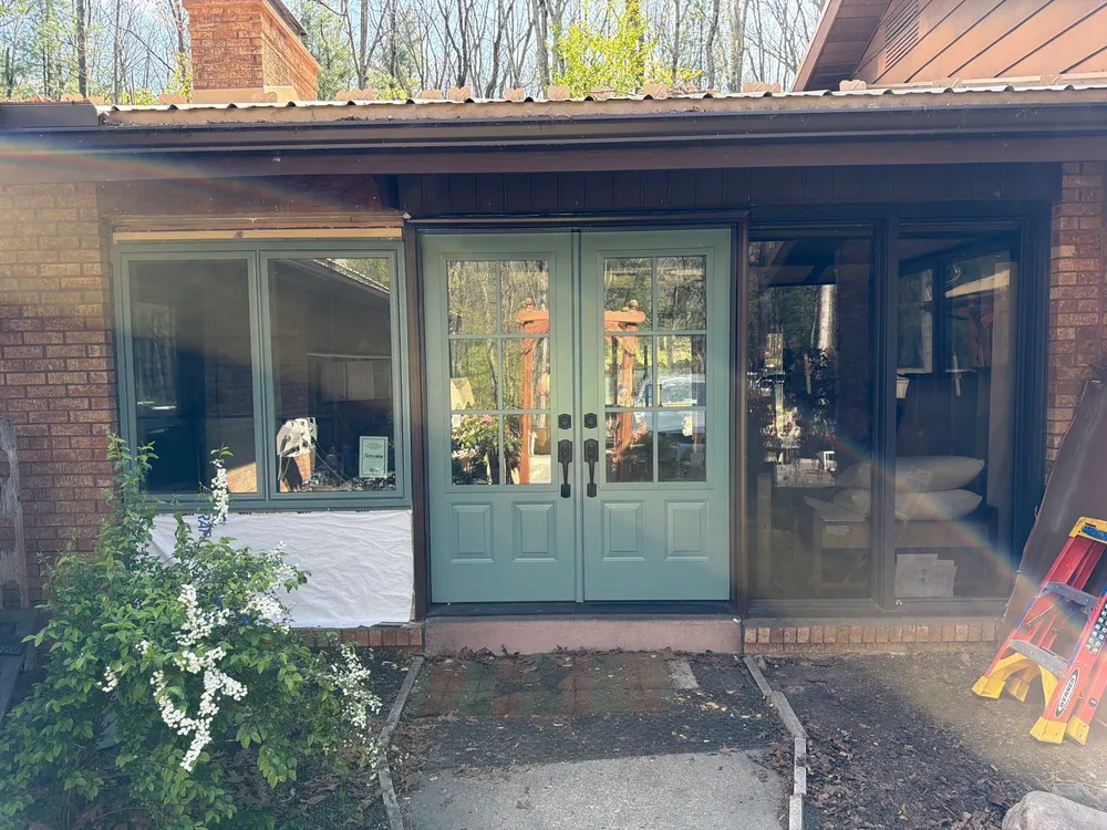 Sage Green Entry Door Replacement and Window Installation in Lykens, Lykens, PA, photo 7