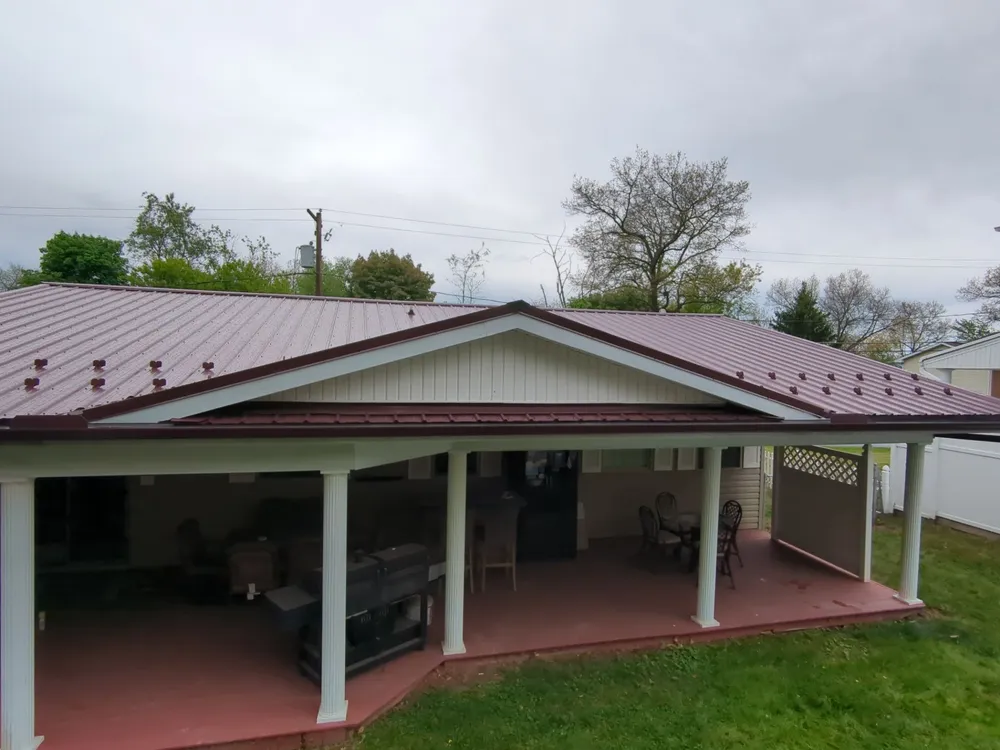 Maroon ABM Metal Roof Replacement and Gutter Installation in Shenandoah, Shenandoah, PA, photo 8