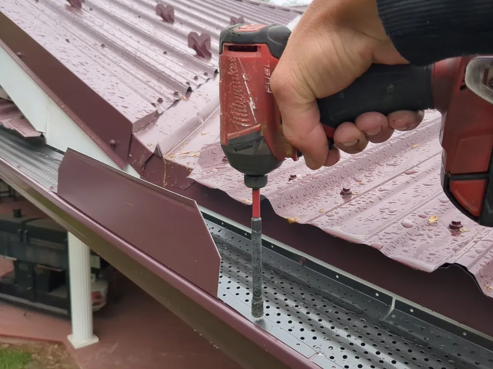 Maroon ABM Metal Roof Replacement and Gutter Installation in Shenandoah, Shenandoah, PA, photo 3