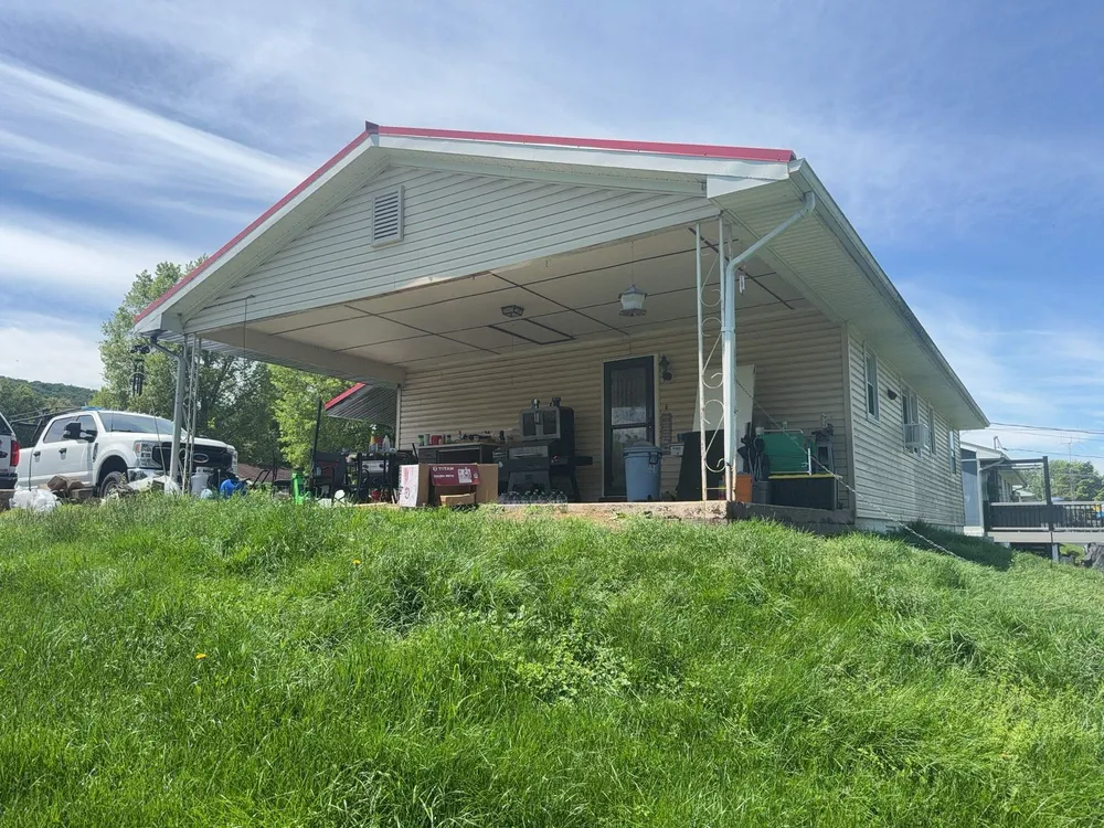Red ABM Panel Metal Roofing Installation on Elizabethville Ranch Home, Elizabethville, PA, photo 10