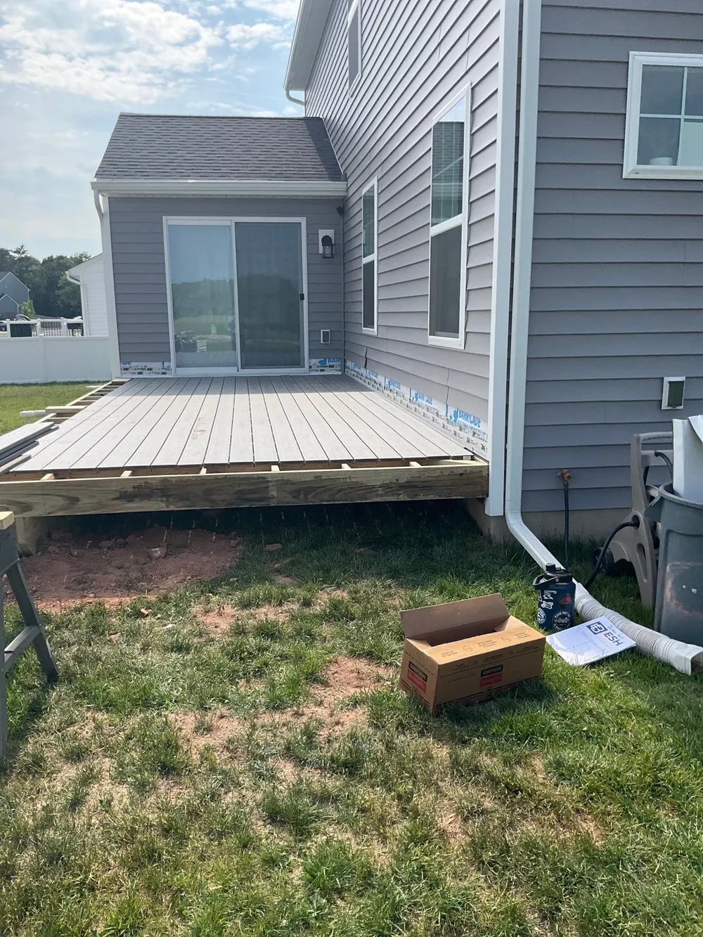 Custom Gray Composite Deck Installation in Duncannon, Duncannon, PA, photo 7