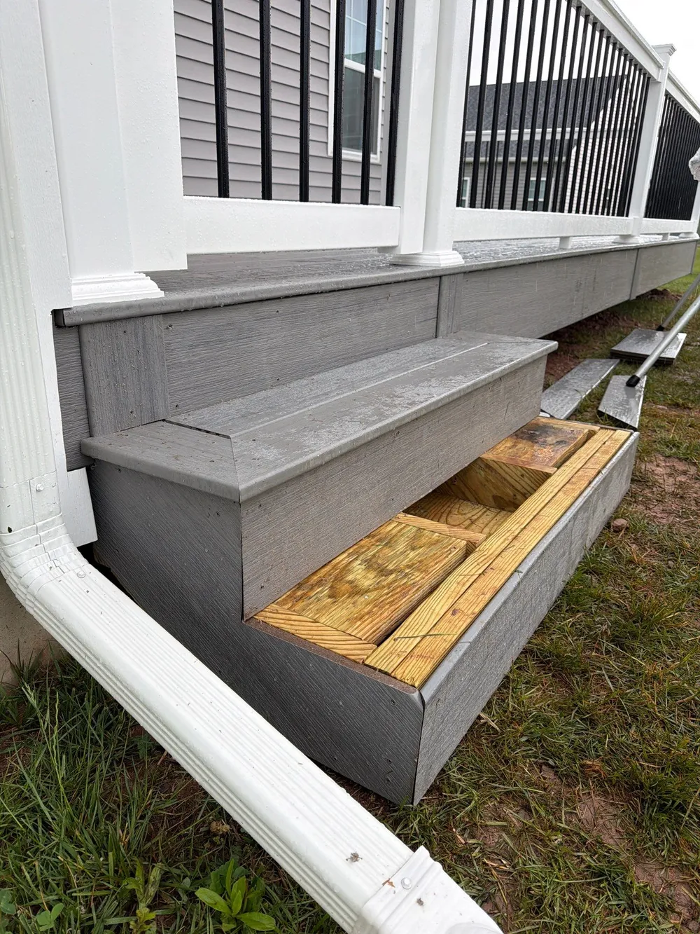 Custom Gray Composite Deck Installation in Duncannon, Duncannon, PA, photo 3