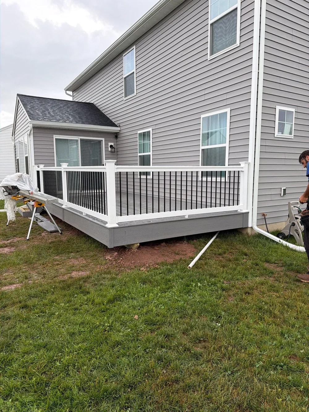 Custom Gray Composite Deck Installation in Duncannon, Duncannon, PA, photo 10